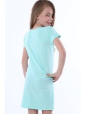 Girls\' dress with mint application NDZ8380 - Online store - Boutique